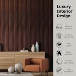 BUBOS Soundproof Wood Wall Panels (2-Pack, Natural Walnut)