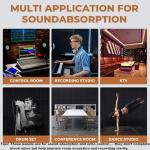 24 Pack of Acoustic Foam Panels: Soundproof, High Density