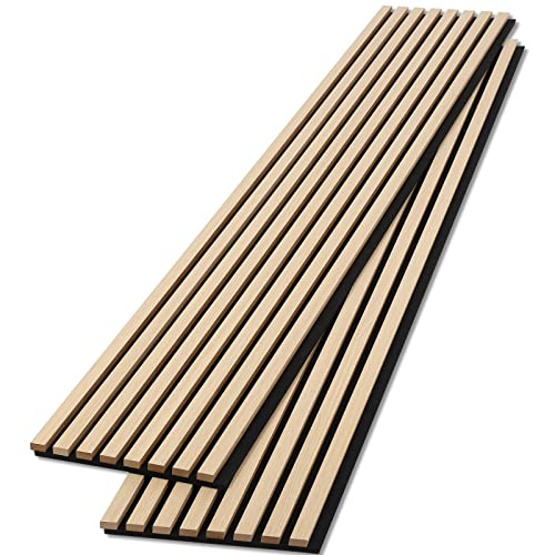 2 Pack Natural Oak Acoustic Wood Wall Panels