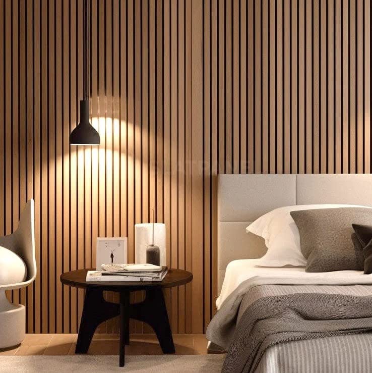 Oak Wood Slat Panels | Soundproof Interior Decor