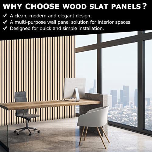 2 Pack Natural Oak Acoustic Wood Wall Panels