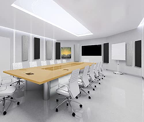 8-pack Black & Gray Acoustic Panels: Premium Fiberglass
