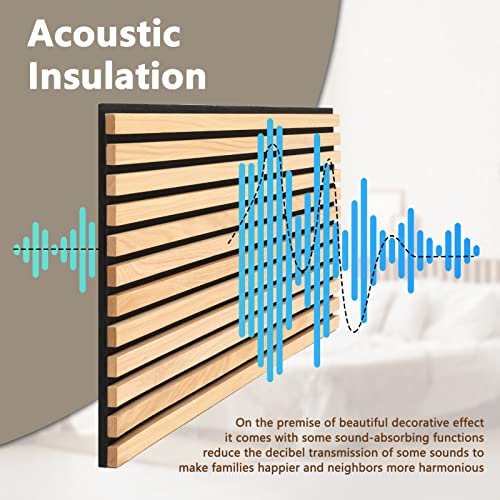 Soundproof Oak Wood Wall Panels - 2 PCS