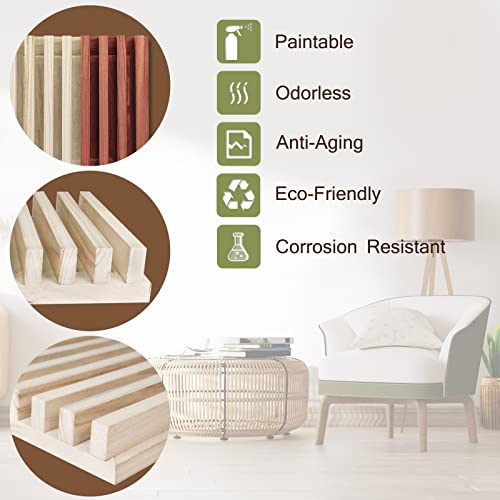 Wood Sound Diffuser Panels - 12 X 12 X 2 Inches 2Pcs
