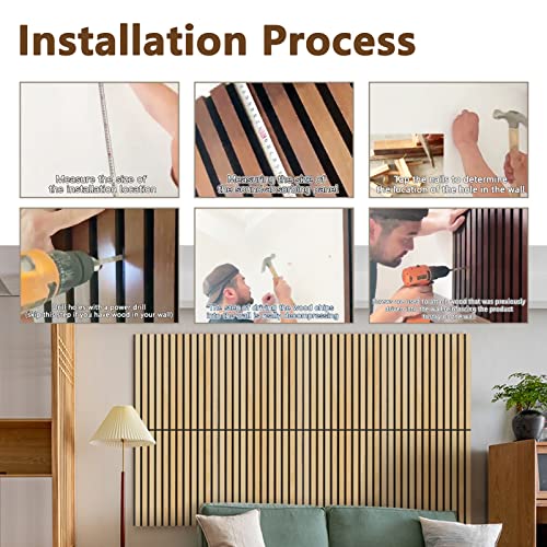 Soundproof Oak Wood Wall Panels - 2 PCS