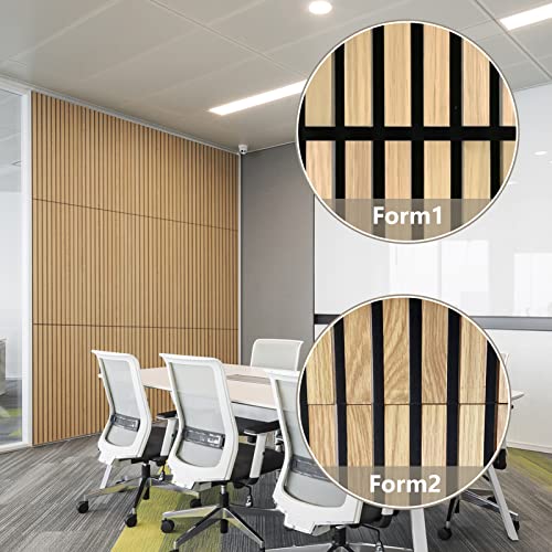 Soundproof Oak Wood Wall Panels - 2 PCS