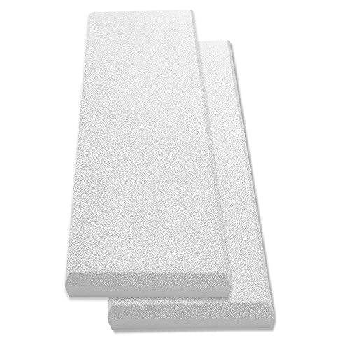 2-Pack White Acoustic Panels for Soundproofing Studios & Offices