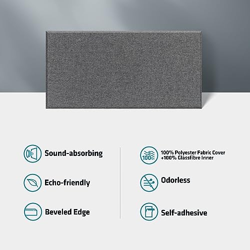 UMIACOUSTICS Fiberglass Soundproof Acoustic Panels (Heather)