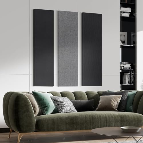Black Soundproof Acoustic Panels - Office, Studio, Home