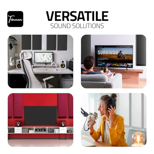 Tönnen 2-pack GRAY Acoustic Panels - Soundproof, Decorative