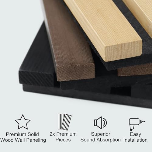 Wooden Soundproof Wall Panels - 2 Pack