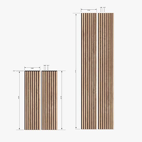 Oak Wood Slat Panels | Soundproof Wall Decor