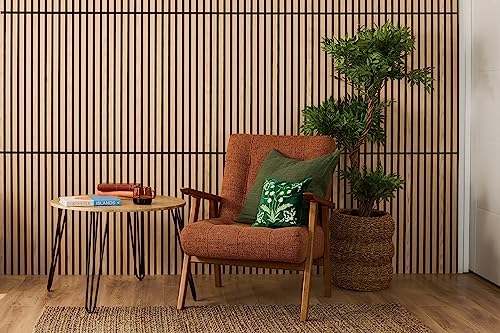 Oak Wood Slat Panels | Soundproof Wall Decor