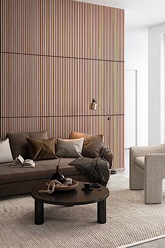 Oak Wood Slat Panels | Soundproof Wall Decor