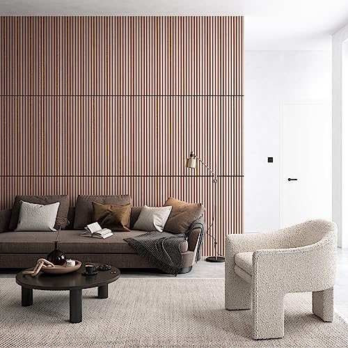 Oak Wood Slat Panels | Soundproof Wall Decor