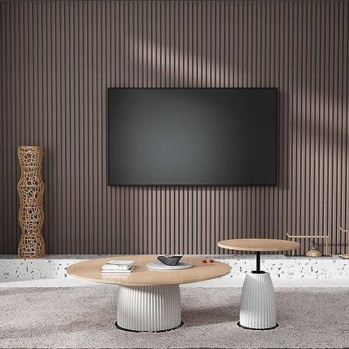 Walnut Wood Soundproof Wall Panels, 2-Pack