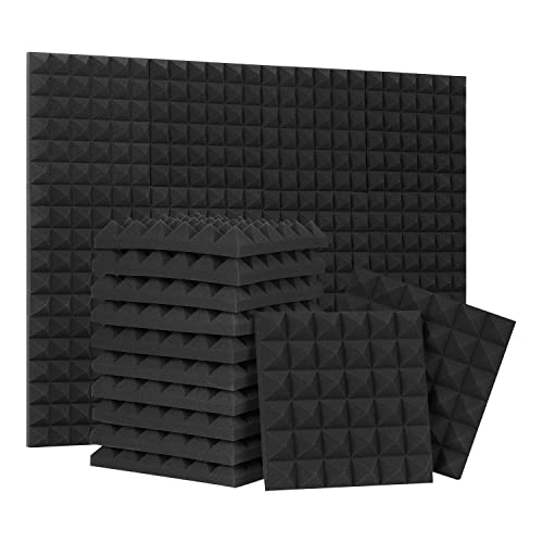 24 Pack of Acoustic Foam Panels: Soundproof, High Density