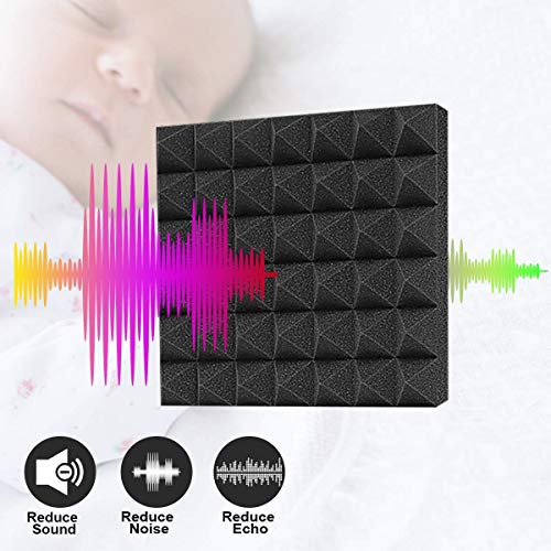 Soundproof Acoustic Foam Panels - 24 Pack (2" Thick)