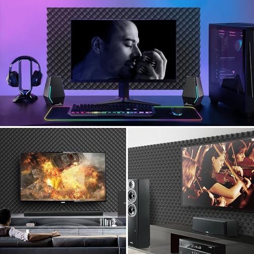 Soundproof Foam Panels - Upgraded Design, 6 Pack