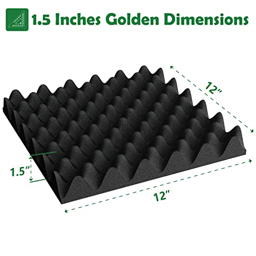 Soundproof Foam Panels - Upgraded Design, 6 Pack