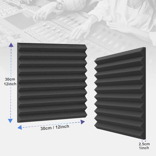 Burdurry Acoustic Studio Foam Panels - 50 Pack