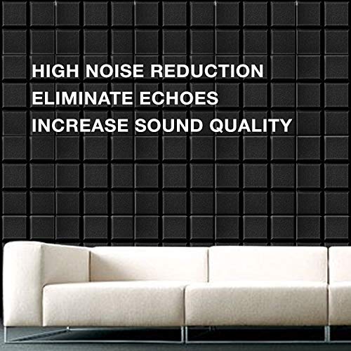 Fstop Labs Soundproof Acoustic Foam Panels (12 Pack, Black)