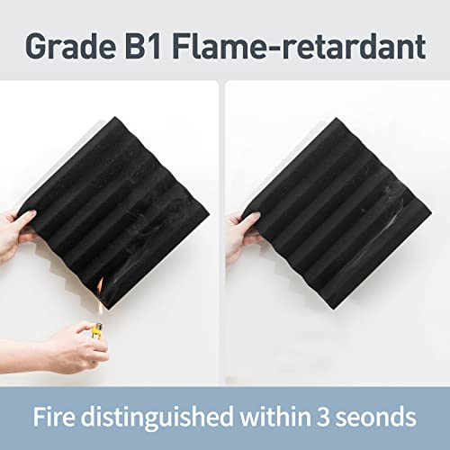 High Density Acoustic Foam Panels - 12 x 12 x 2 Inches - 36 Pack