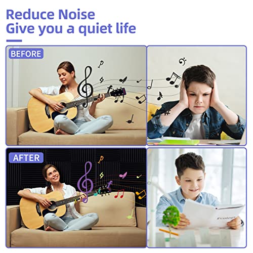 24 Pack Acoustic Foam Panels for Soundproofing