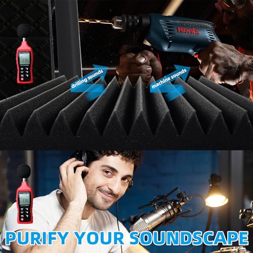 Sonicreative Acoustic Foam Panels - High Density, 36 Packs
