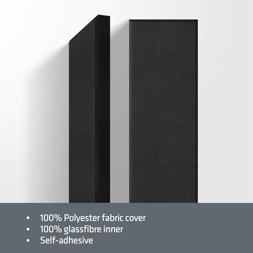 Black Fiberglass Acoustic Panels for Studios, Offices, Home
