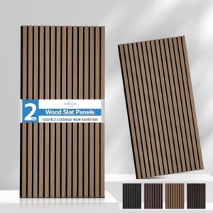 Smoke Oak Wood Soundproof 3D Wall Panels