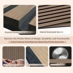 Smoke Oak Wood Soundproof 3D Wall Panels