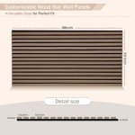 Smoke Oak Wood Soundproof 3D Wall Panels