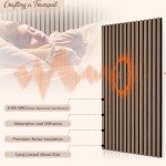 Smoke Oak Wood Soundproof 3D Wall Panels