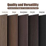 Smoke Oak Wood Soundproof 3D Wall Panels