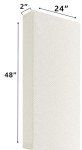 Soundproof White Acoustical Panel - High Absorption - Fiberglass Core – Minimal Design