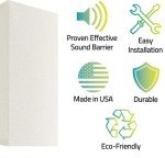 Soundproof White Acoustical Panel - High Absorption - Fiberglass Core – Minimal Design