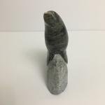 Signed Inuit Hand Carved Stone Seal by R. Powers