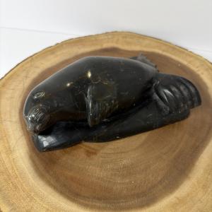 Handmade Inuit Stone Carved Seal Figure