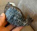 Signed Inuit Soapstone Walrus Carving Figurine
