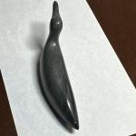 Signed Inuit Loon Bird Soapstone Carving