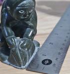 Inuit Steatite Seal Hunter Art Carving - Signed
