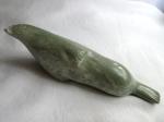 Inuit Seal Green Stone Rock Sculpture Art