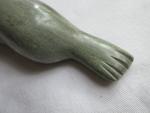 Inuit Seal Green Stone Rock Sculpture Art