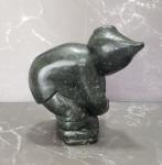 Jade Green Inuit Soapstone Carving by Juanisi