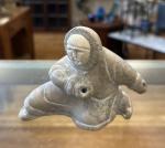 Chupak Juneau Soapstone Eskimo Hunter Sculpture 4.75