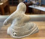 Chupak Juneau Soapstone Eskimo Hunter Sculpture 4.75