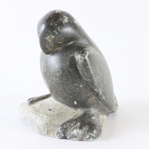 Inuit Soapstone Bird Carving - 2.5" Figure