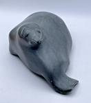 Vintage Inuit Soapstone Walrus Carving 3.25" x 10