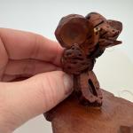 Chilean Folk Art Elephant Peach Pit Carving